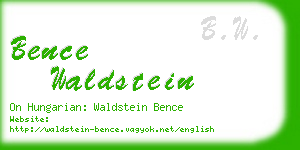 bence waldstein business card